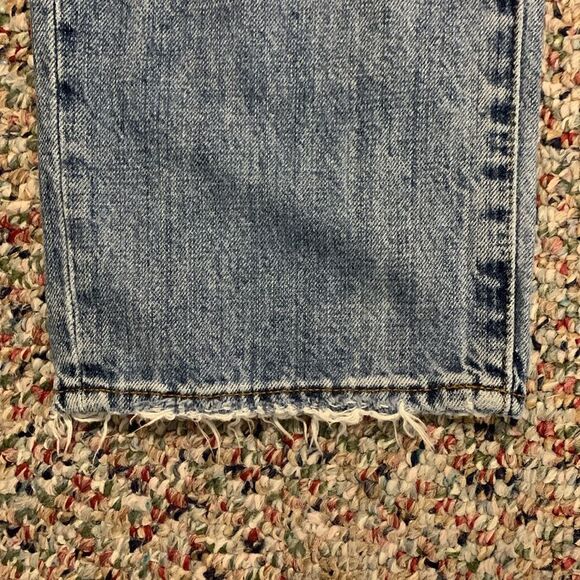 Pistola Presley Blue Med Wash High Rise Button Fly Distressed Loose Fit Jeans 29 - Picture 9 of 16